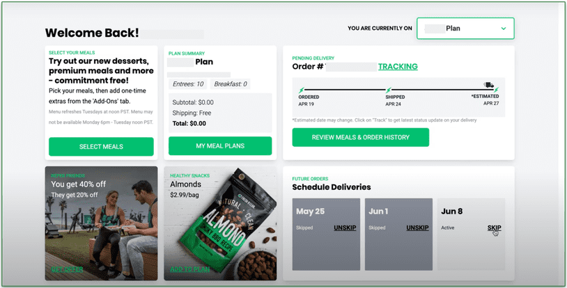 a screenshot of freshnlean.com's homepage