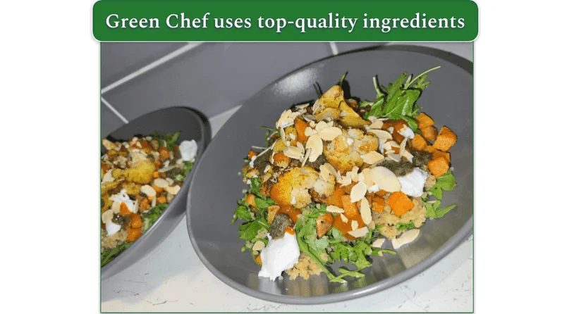 Green Chef’s Harissa and Zhoug Cauliflower