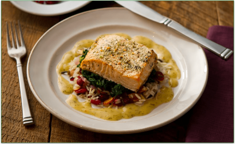 Stock photo of BistroMD's Grilled Salmon with Lemon Dijon Dressing