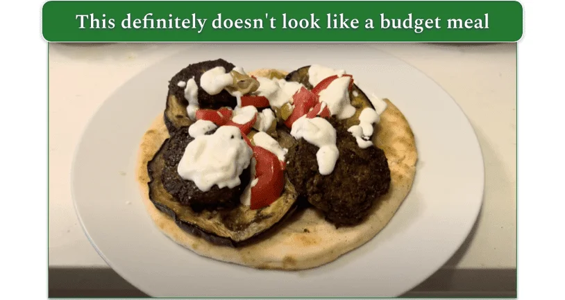 Reviewers meal of Sabiche Sandwich from Dinnerly