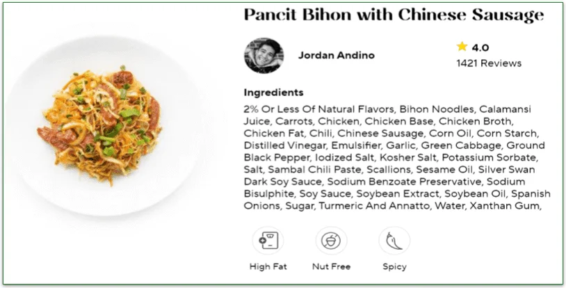 Cook Unity’s dishes are ingredient-rich