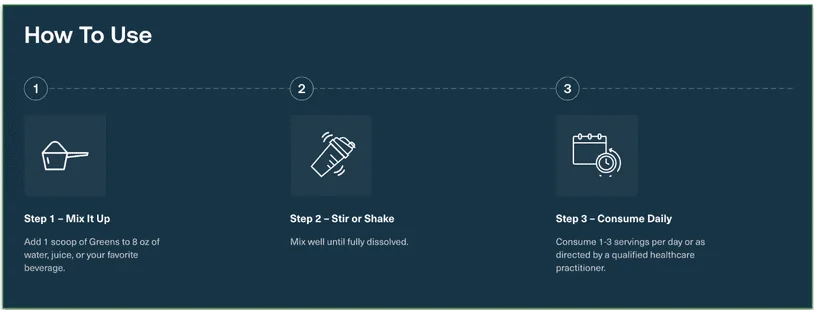 Daily nutrition in 3 easy steps