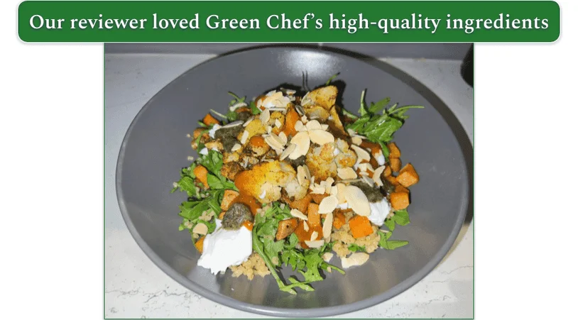 Green Chef’s Harissa and Zhoug Cauliflower