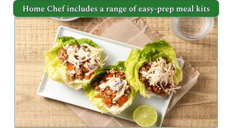 Home Chef's Chipotle Pork Lettuce Wraps are ready in less than 15 minutes