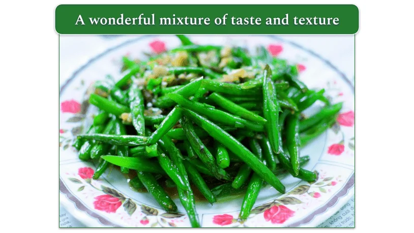 Green Beans Almondine on a plate