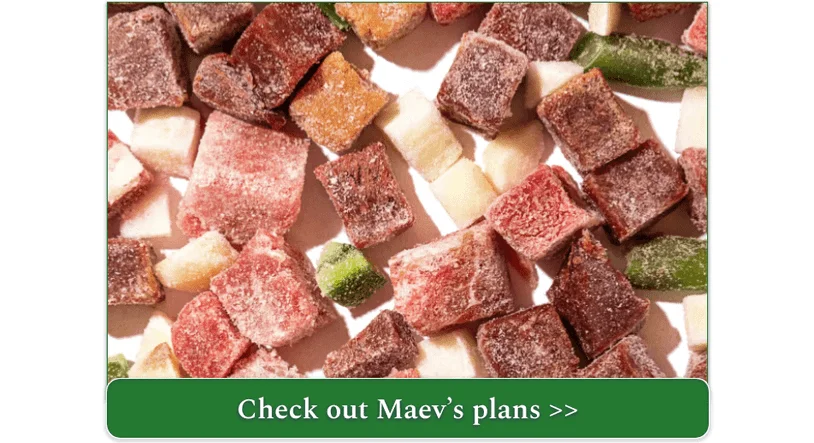 A closeup of Maev's Beef recipe