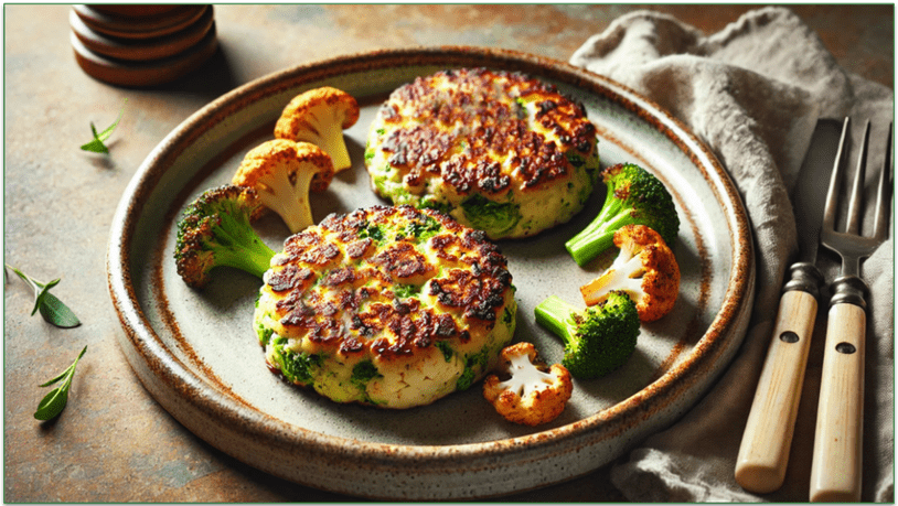 image showing broccoli and cauliflower fritters