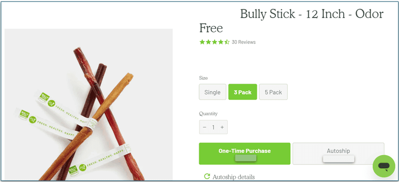 Get Joy's treat customization options