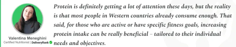 Quote from our certified nutritionist