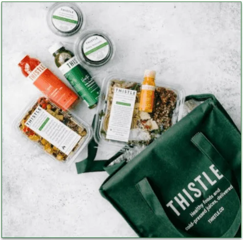 Thistle's products and packaging