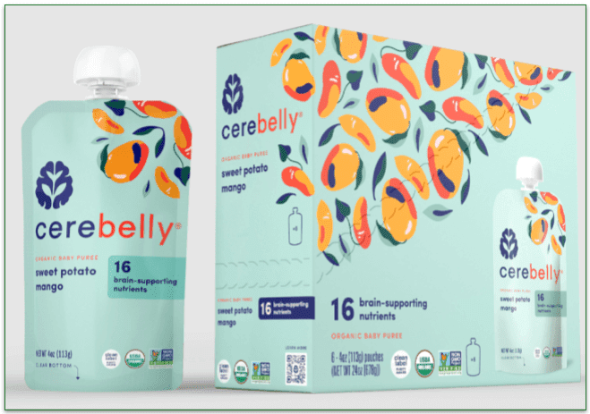 Image of 1 Sweet Potato Mago puree pouch next to its box