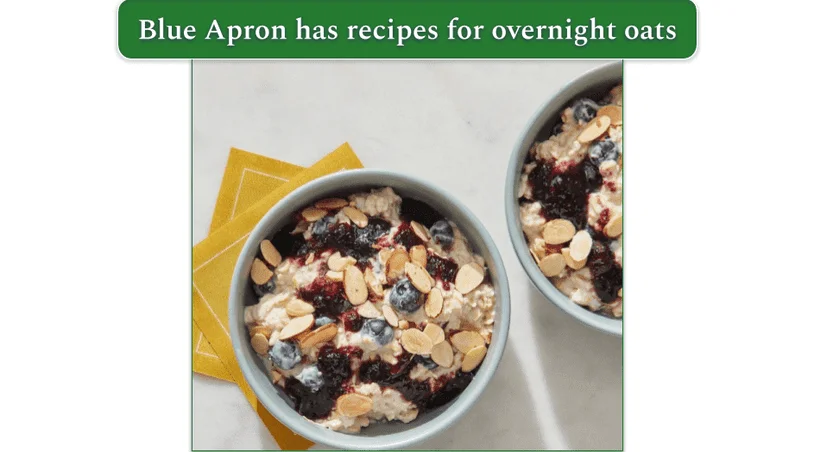 Blue apron blueberry-lemon overnight oats