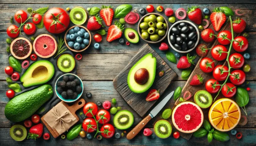 A selection of keto-friendly fruits