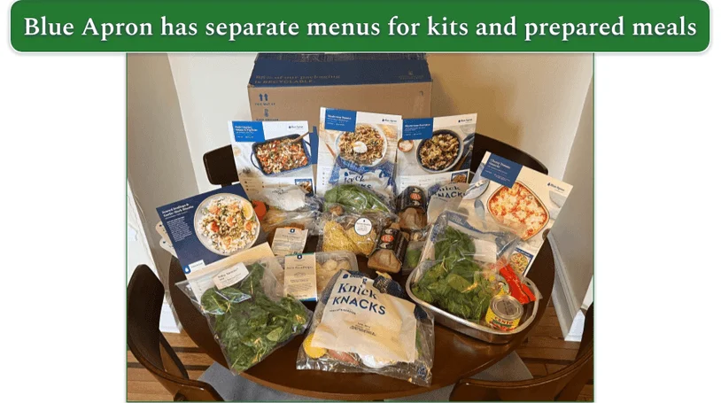 Unboxed Blue Apron delivery