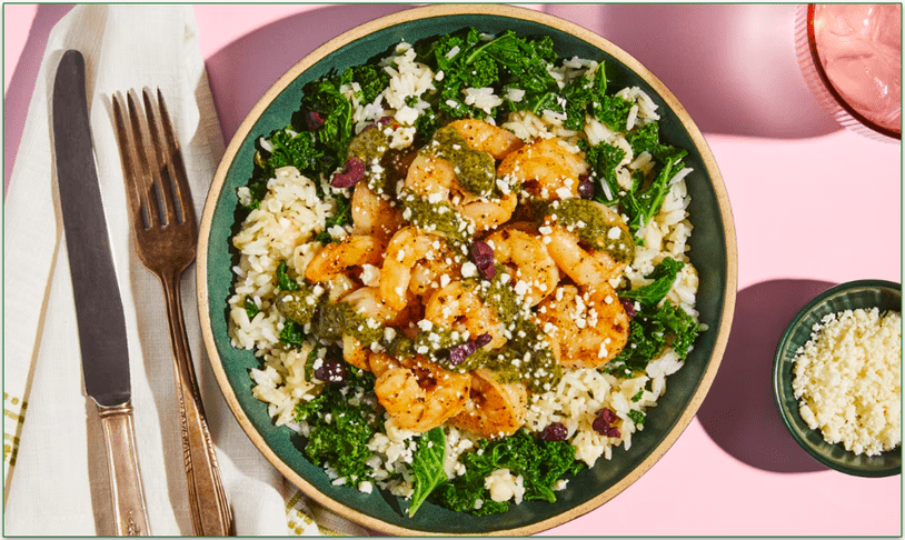 Green Chef's Mediterranean Shrimp Bowls