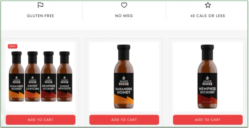 You can buy Icon Meals sauces individually or in a bundle