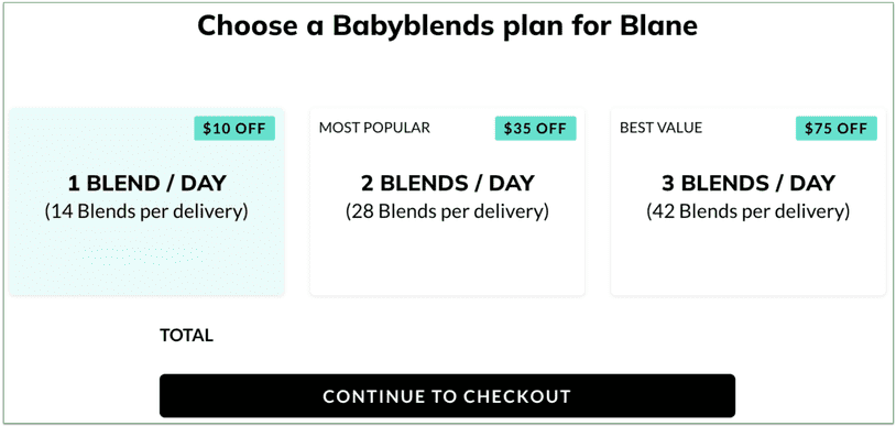 5. Choose your desired plan size