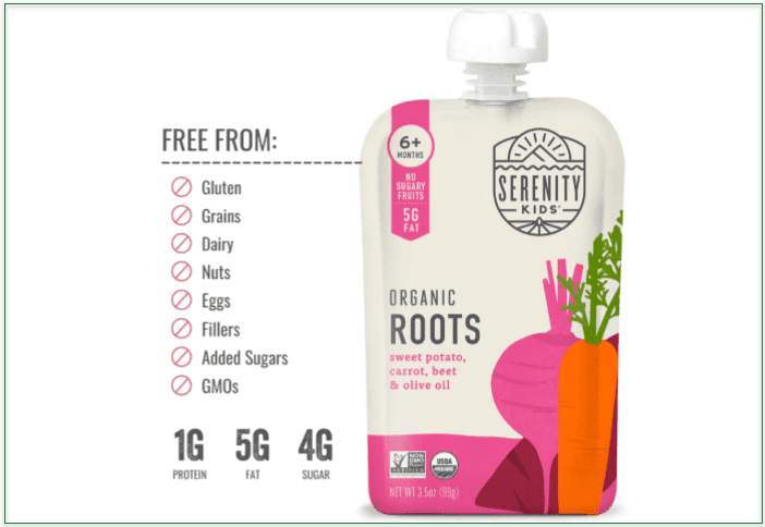 Serenity Kids' Organic Roots pouch