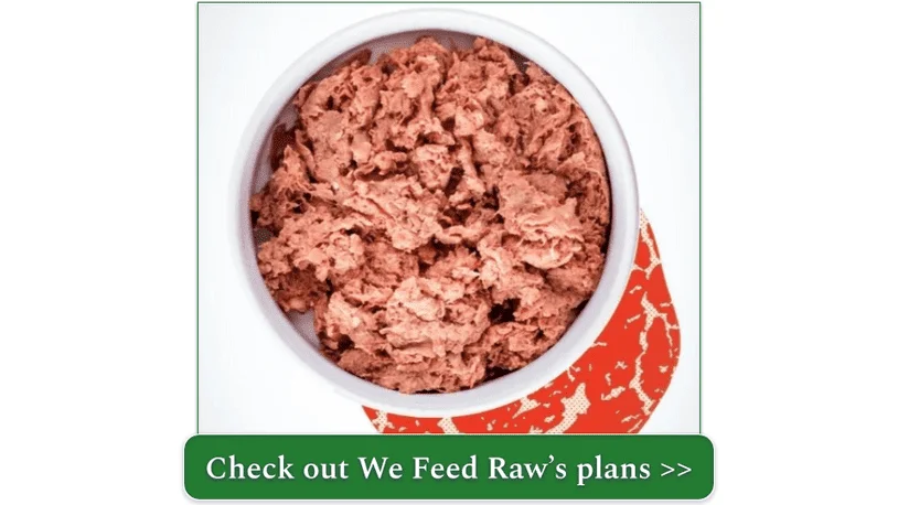 Bowl of We Feed Raw's meat recipe