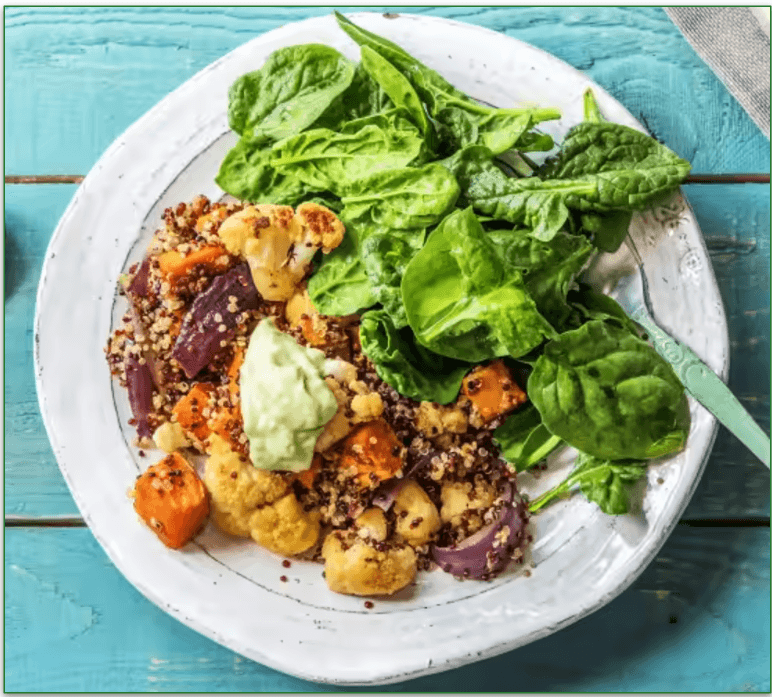 HelloFresh's Persian-Spiced Cauliflower Quinoa Bowl