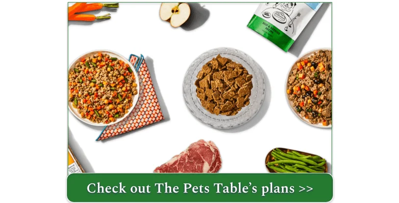 A sampling of The Pets Table's fresh and air dried offerings