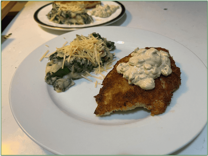 Home Chef’s Crispy Chicken and Black Garlic Crema