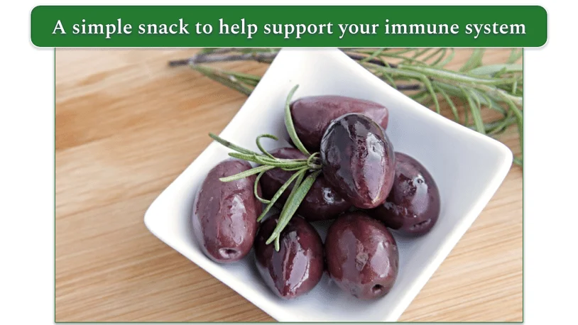 A small bowl of kalamata olives