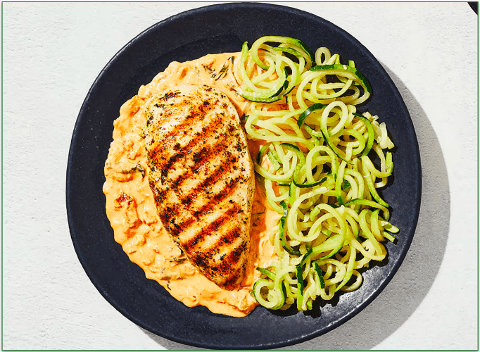 a screenshot of the Sun-Dried Tomato Chicken from Factor