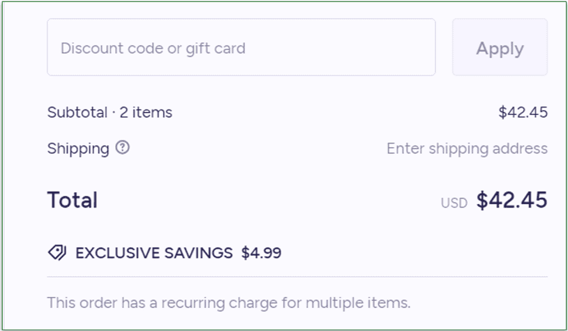 The total cost of a Javy Coffee order