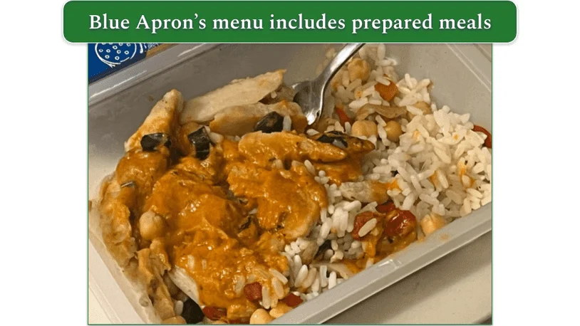 Blue Apron’s Heat & Eat Butter Chicken