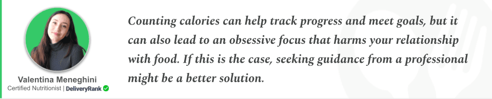 Quote from our certified nutritionist