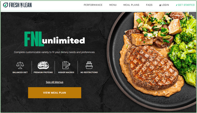 Screenshot of the Unlimited meal plan details