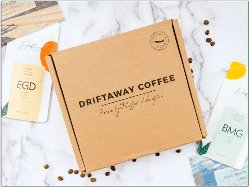 Driftaway Coffee packaging is 100% compostable