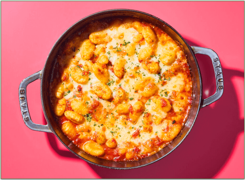 Dinnerly's One Pot Baked Gnocchi & Chicken Breast Strips with Roasted Tomato Sauce
