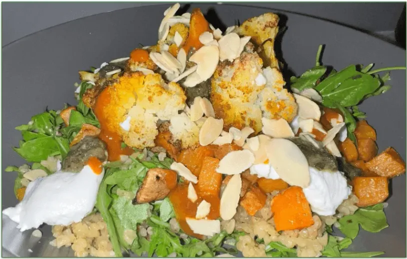 Photo of Green Chef's Harissa and Zhoug Cauliflower dish in a bowl