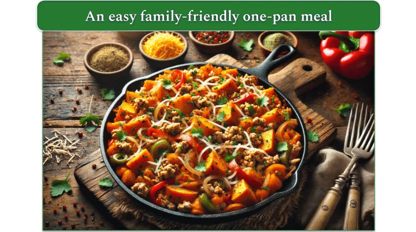 Turkey and Sweet Potato Skillet