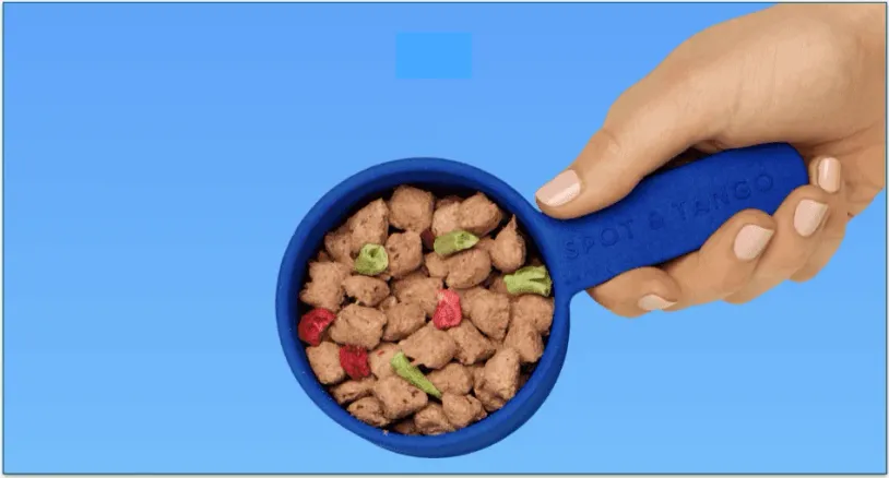 Spot & Tango's custom serving utensil for its UnKibble line.