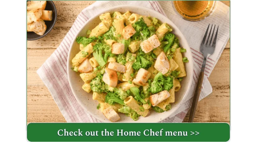 Home Chef's Cream of Broccoli Rigatoni
