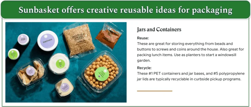 Sunbasket's tips for reusing and recycling jars and containers