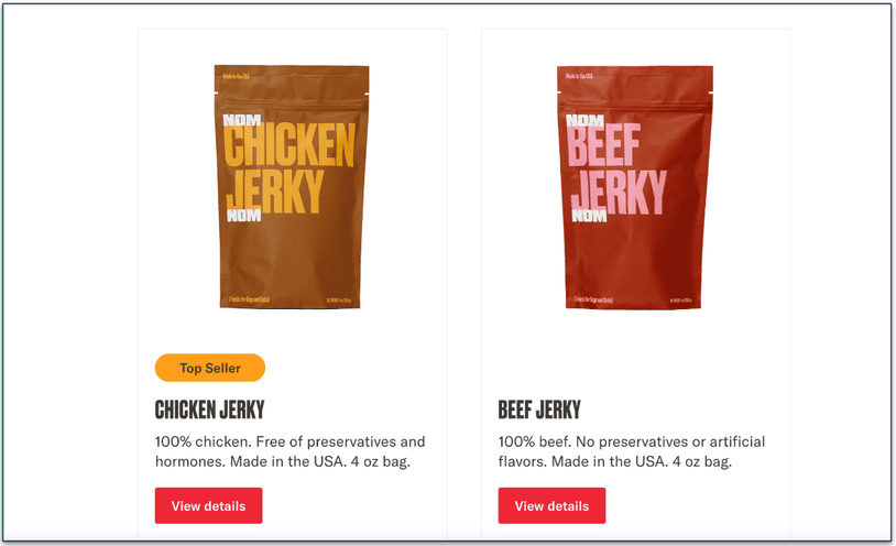 Nom Nom offers treats and probiotics as extras