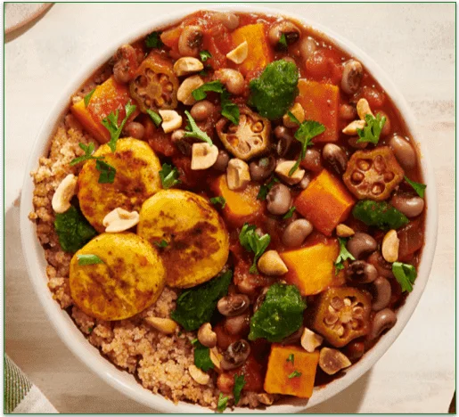 The Veggie Pot Pie dish served on a plate from Mosaic Foods