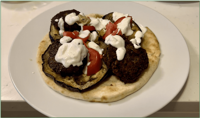 Dinnerly’s Falafel & Eggplant Sabich-Style Sandwich