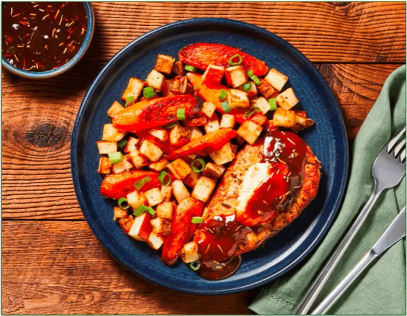 HelloFresh's Goat Cheese Chicken with Figgy Balsamic