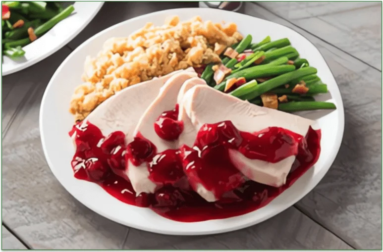 Turkey with Cranberry Sauce, Dressing, and Green Beans by BistroMD