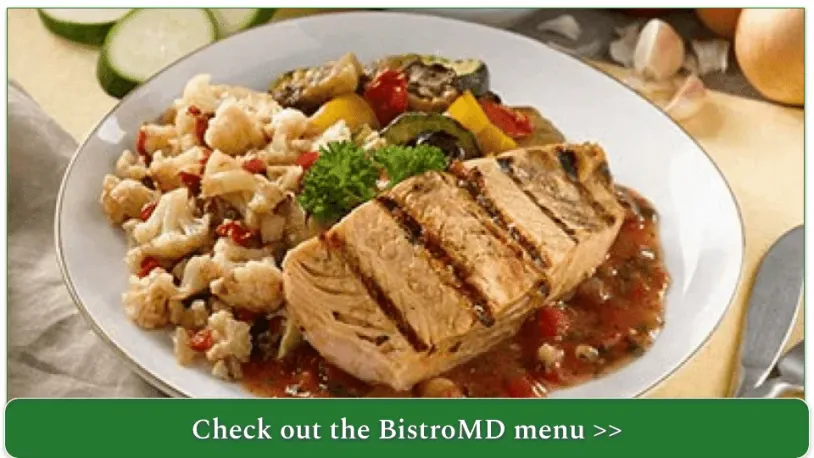 screenshot of BistroMD's Salmon Provencal