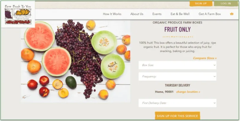 Fruit Only box customization options