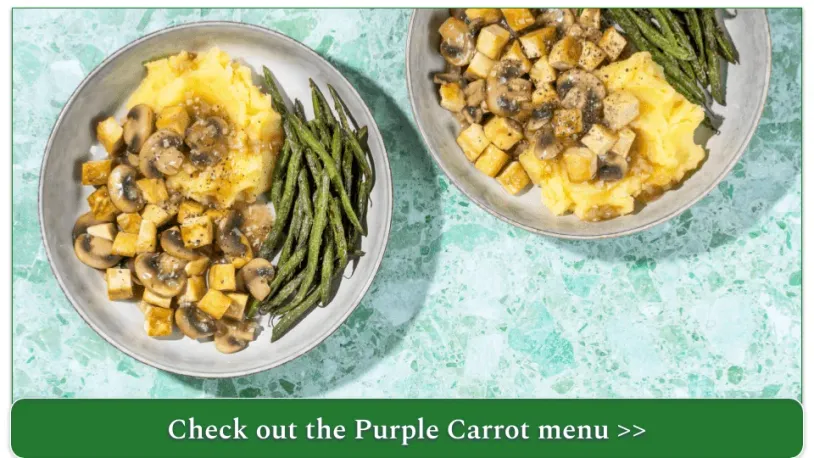 Purple Carrot's Tofu Marsala dish