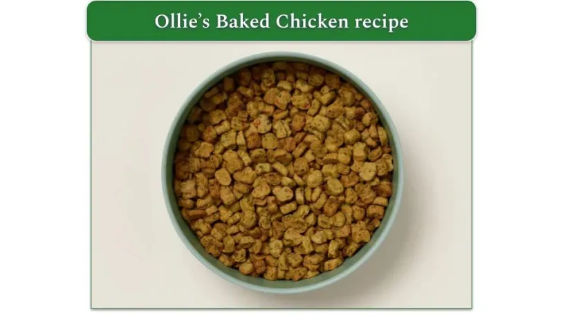 Image of a bowl of Ollie's baked Chicken recipe