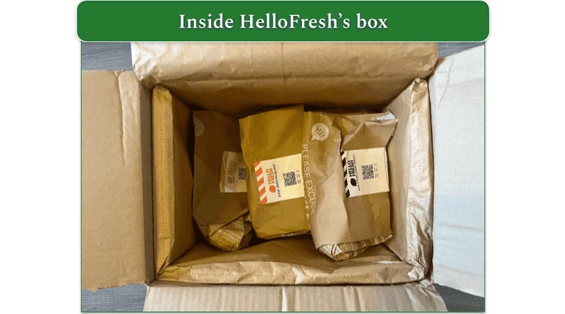 HelloFresh's box and packaging