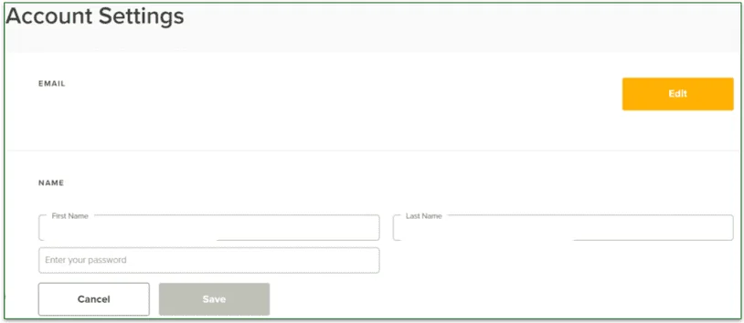 Metabolic Meals' Account Settings
